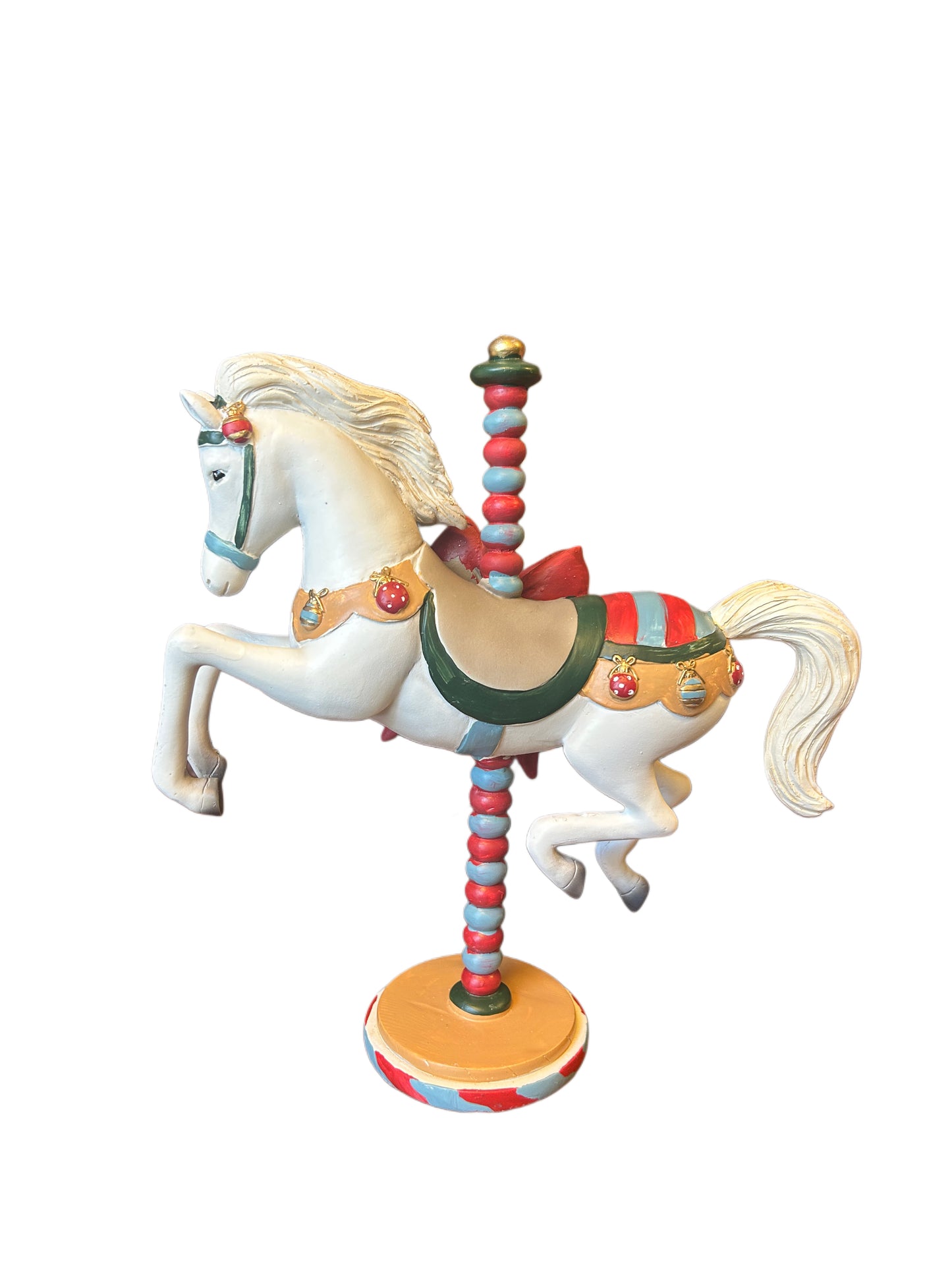 Cavallo in resina grande natalizio