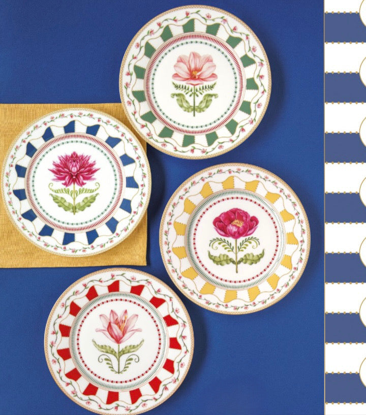 Set 4 Piattini frutta Flowery Easy Life