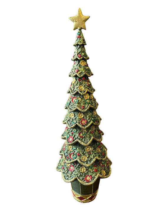 Albero di Natale in resina vasetto verde grande