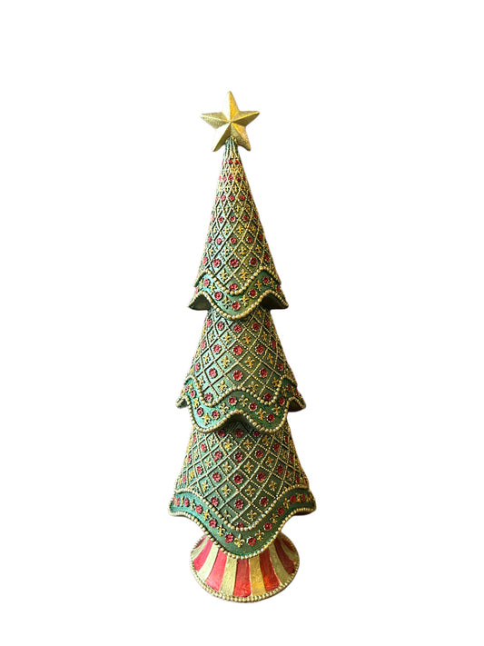Albero di Natale in resina verde giglio fiorentino grande