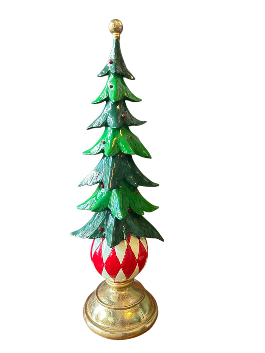 Albero di Natale scacchi rossi