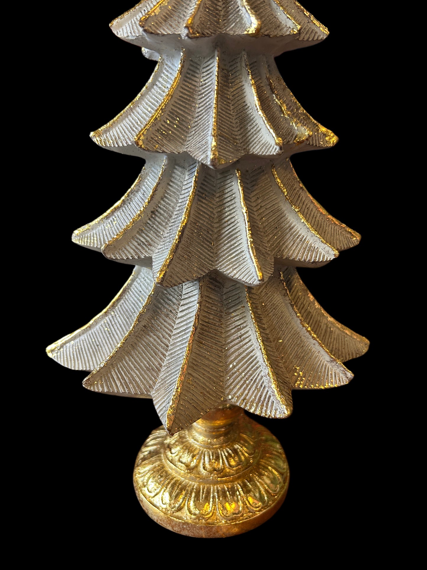 Albero di Natale in resina Oro punte e stella medio
