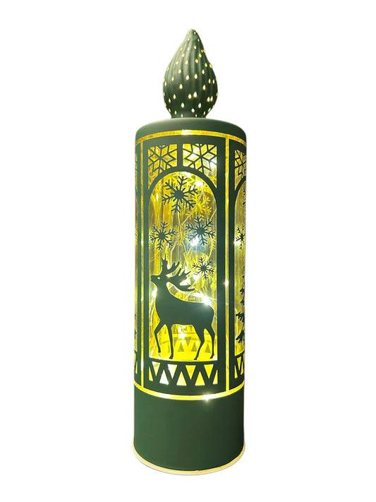 Candela illuminabile verde