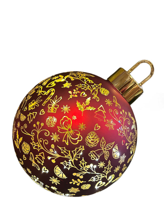 Palla illuminabile da appoggio grande rossa