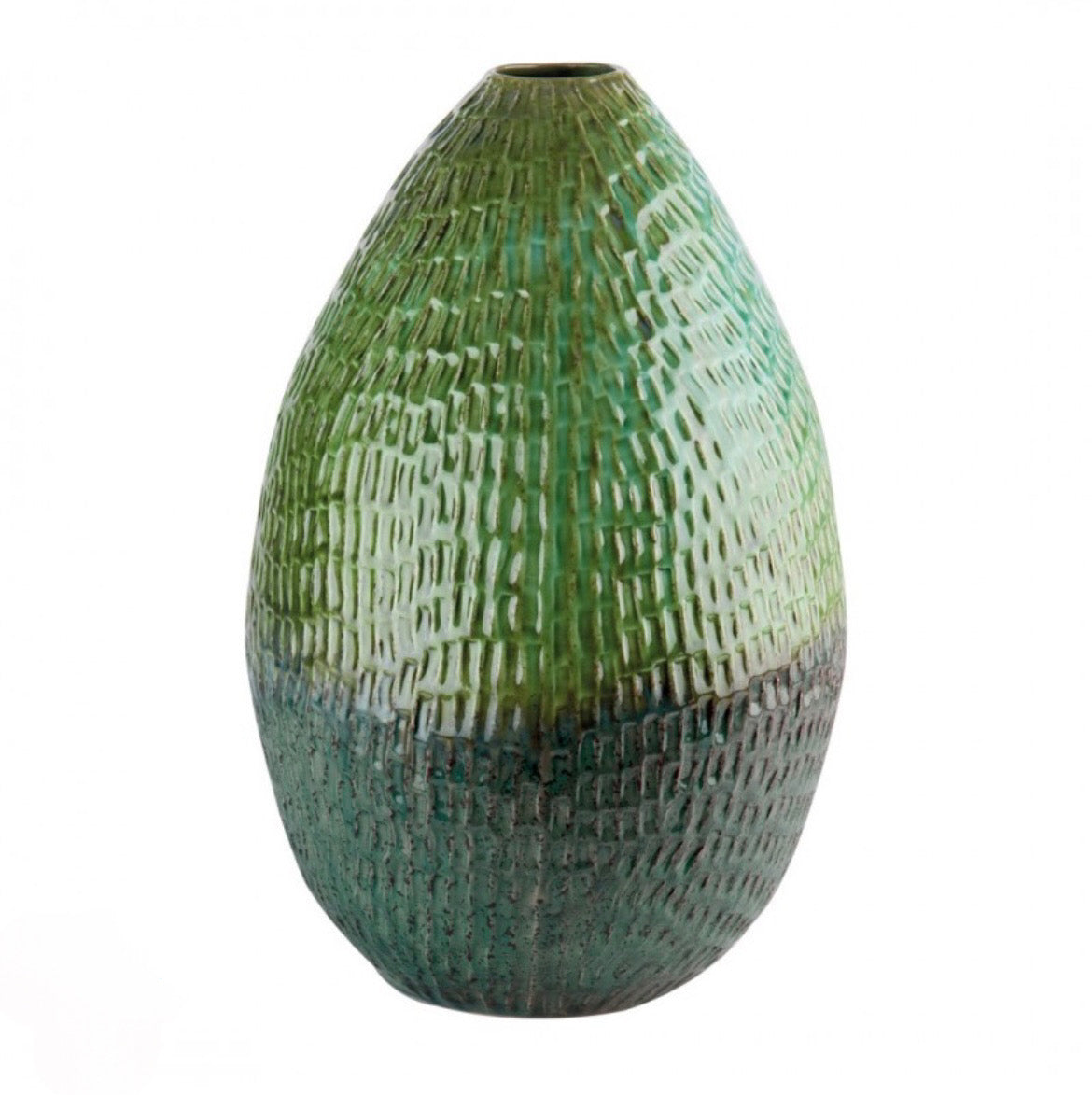 Vaso alto L’ oca nera verde ceramica