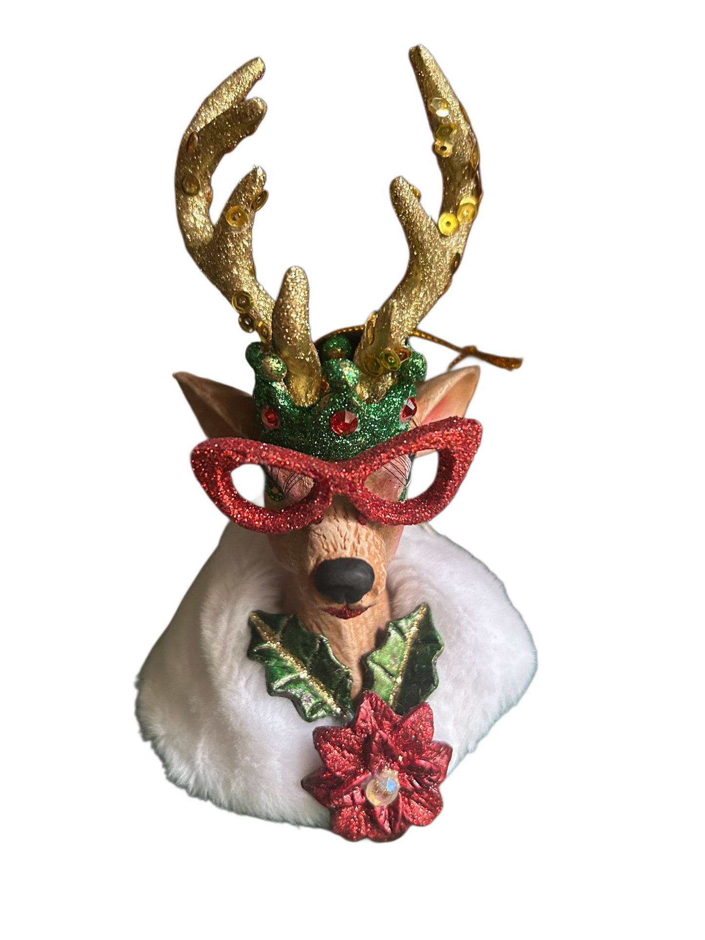 Renna addobbo albero di Natale Goodwill occhiali rossi