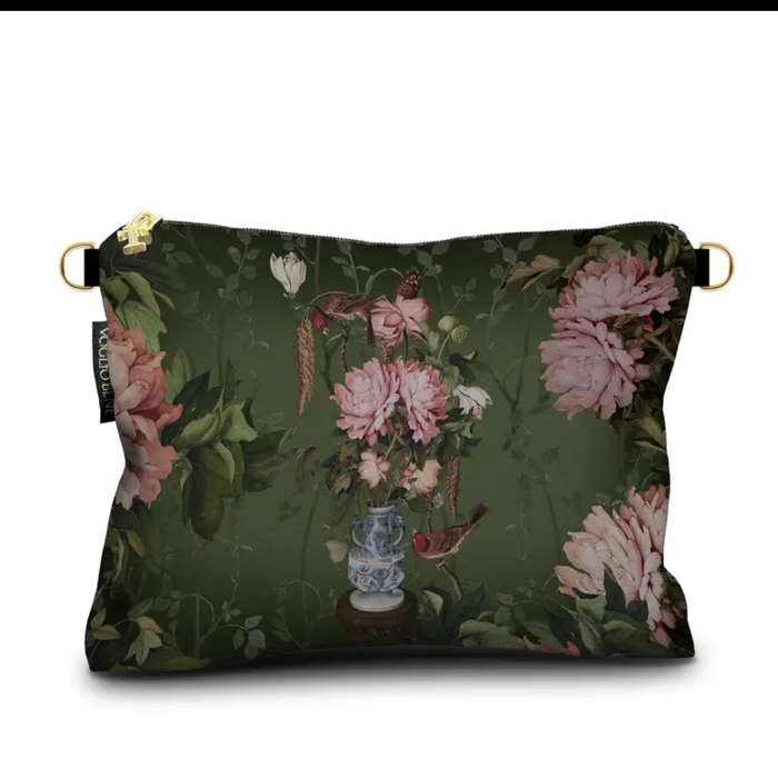 Trousse grande in velluto Porcelain