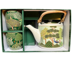 Set teiera e due bicchierini e filtro Woodland con scatola regalo Easy Life
