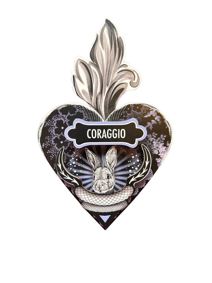 Decorative heart ex voto Be brave 
