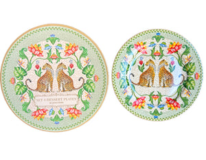 Set 4 piatti dolce Jungle Vibes in scatola regalo