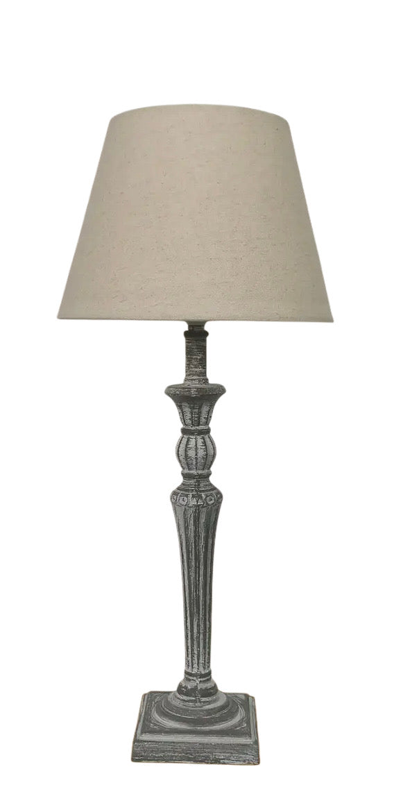 Lampada da tavolo  Colonna mossa con paralume h cm 58