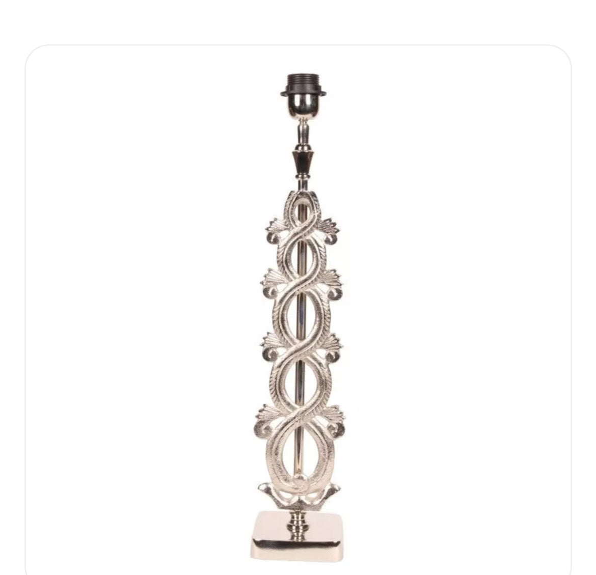 Base lampada alluminio liberty h cm 59