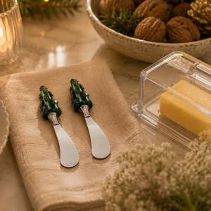 Set due spalmaburro con albero di Natale