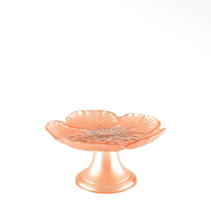 Alzatina per dolci in vetro rosa