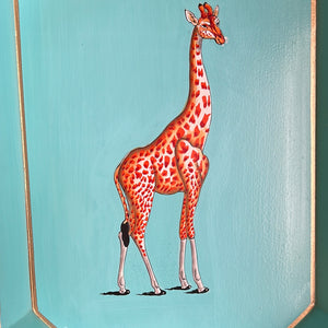 Les Ottomans giraffe enamel tray