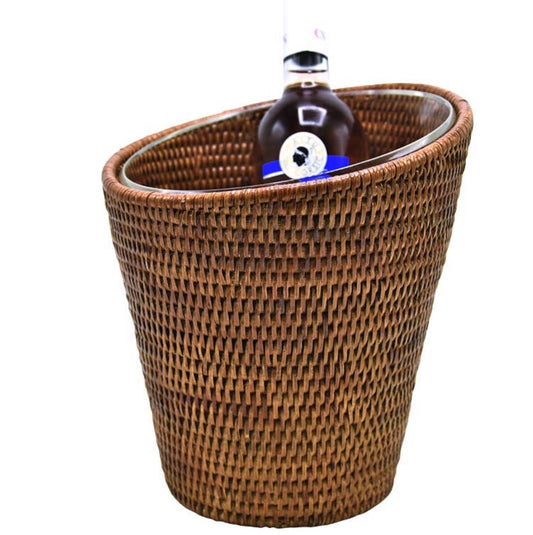 Secchiello champagne in rattan