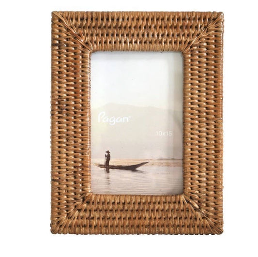 Small rattan photo holder