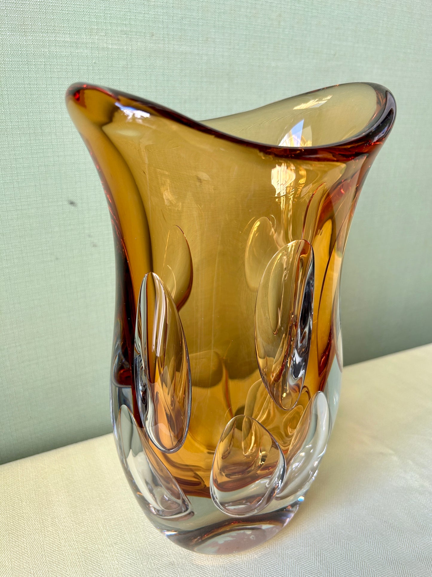 Amber Fluxus Vase