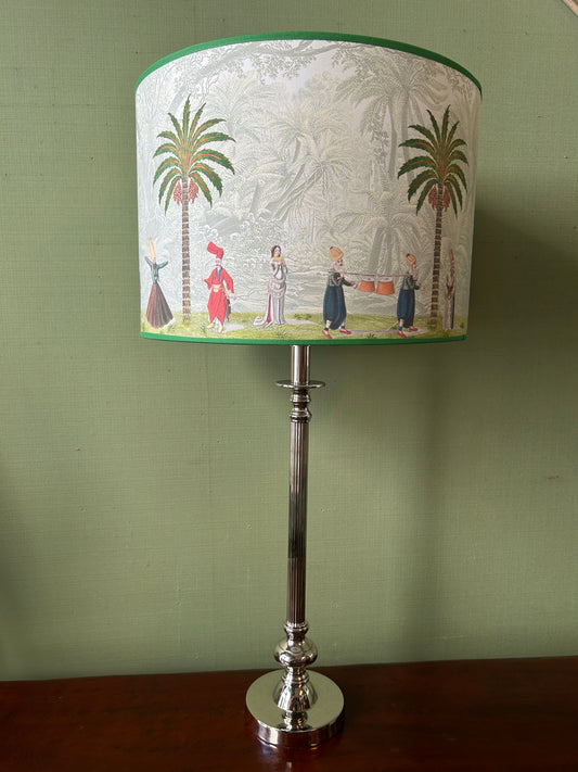Steel lamp with Dardanelli lampshade