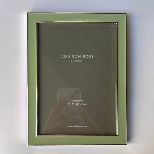 Addison Ross sage green enamel photo frame