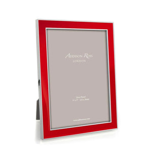 Cadre laqué rouge 13 x 18 chant acier