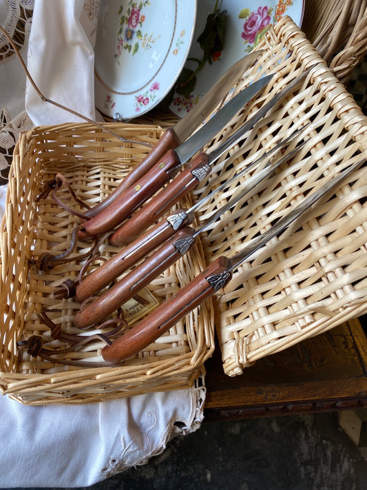 Set of six table knives Claude Dozorme Laguiole