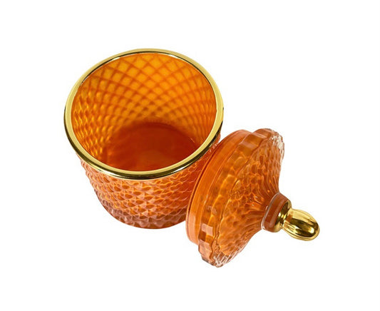 Boîte en verre orange