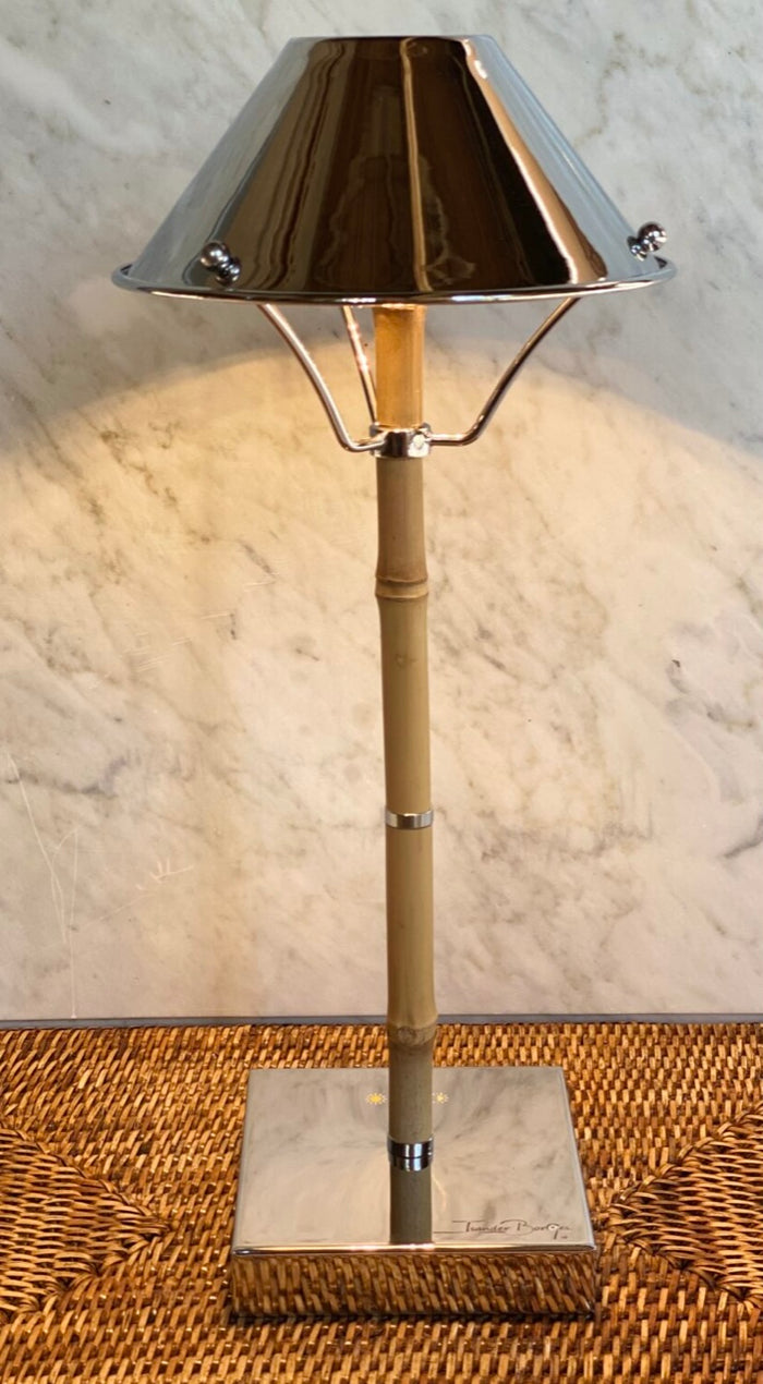 Lampada ricaricabile da tavolo in bambù  naturale senza fili cm 40 Alphonse