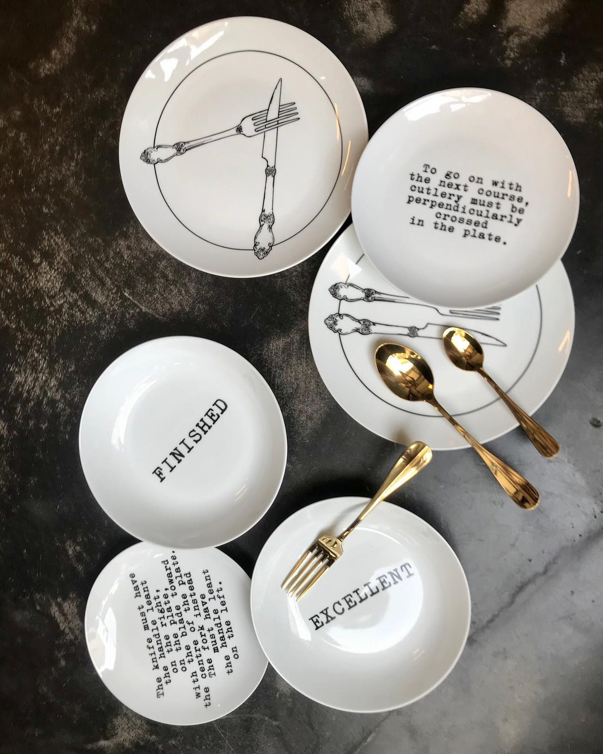 Service de table "Etiquette" pour 6 personnes