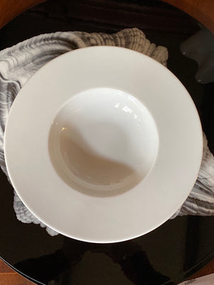N°6 assiettes creuses en forme d'aile 23 cm Blanc
