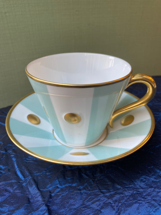 Tasse à thé bleue Bernardaud Lipari