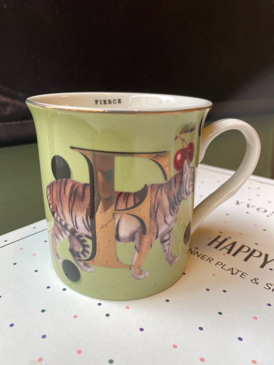 Mug lettera F Yvonne Ellen Fierce