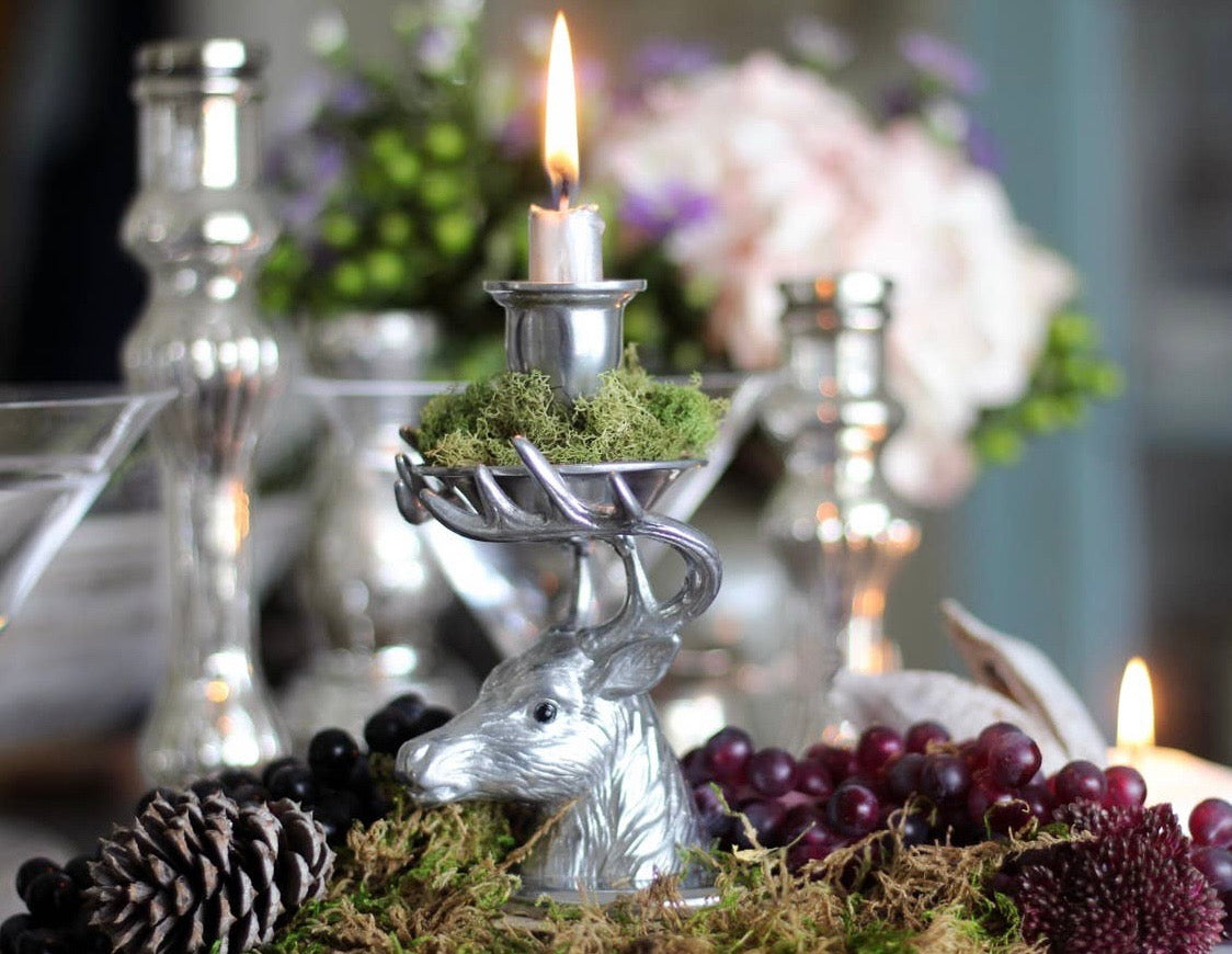Deer candle holder