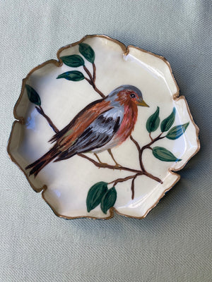 Assiette à pain oiseau réalisée sur commande