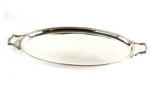 Oval tray in Sheffield 48 x 24 cm