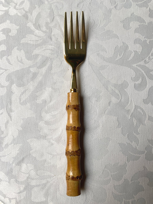 Fourchette en bambou doré