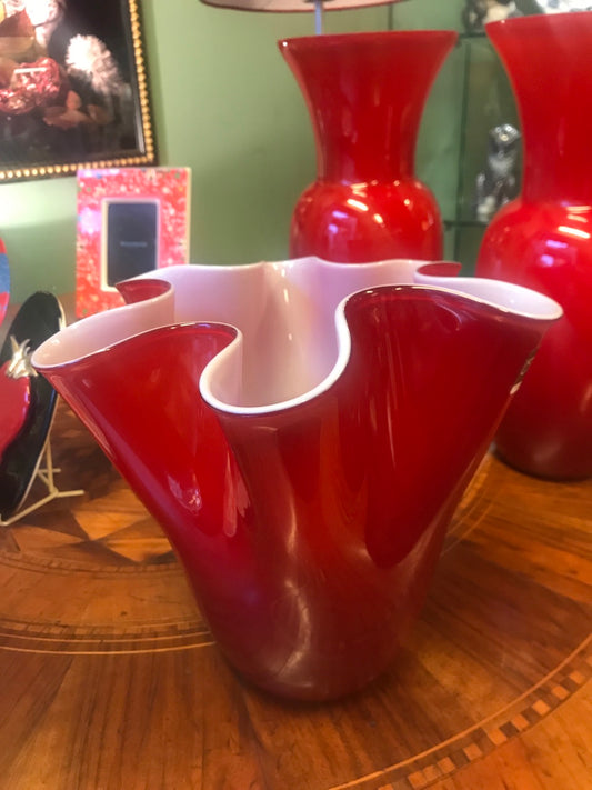 Vase Murano 24 cm rouge