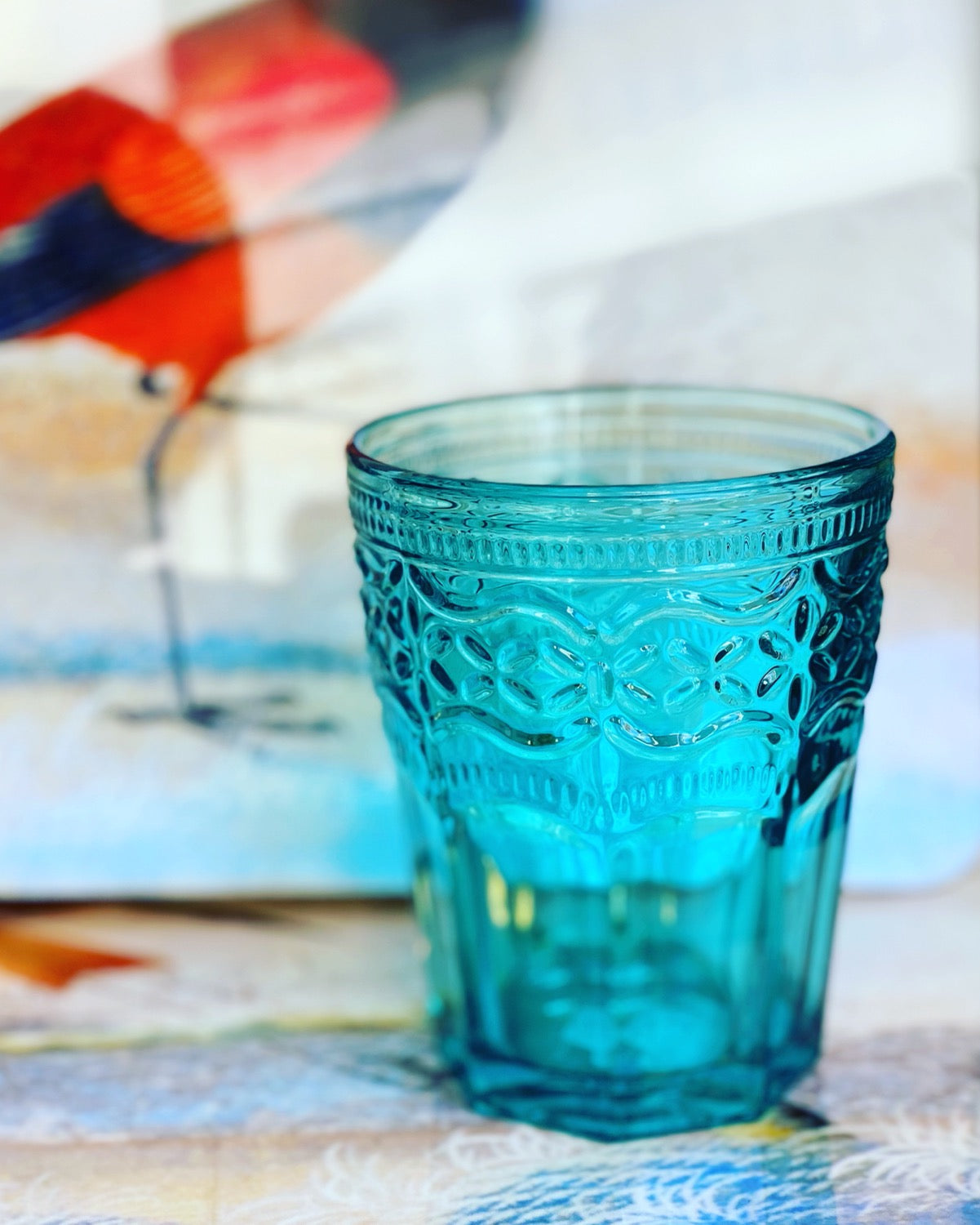 Aquamarine Cannes glass