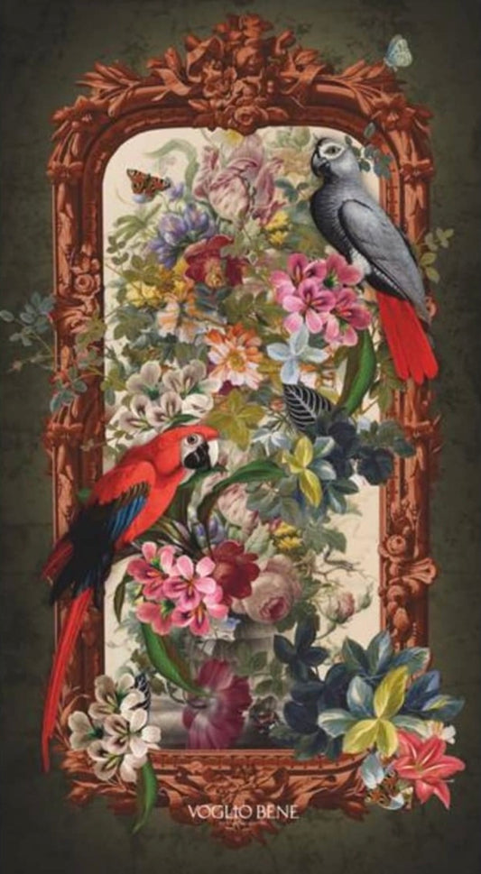 Vobene Les Perroquets velvet panel