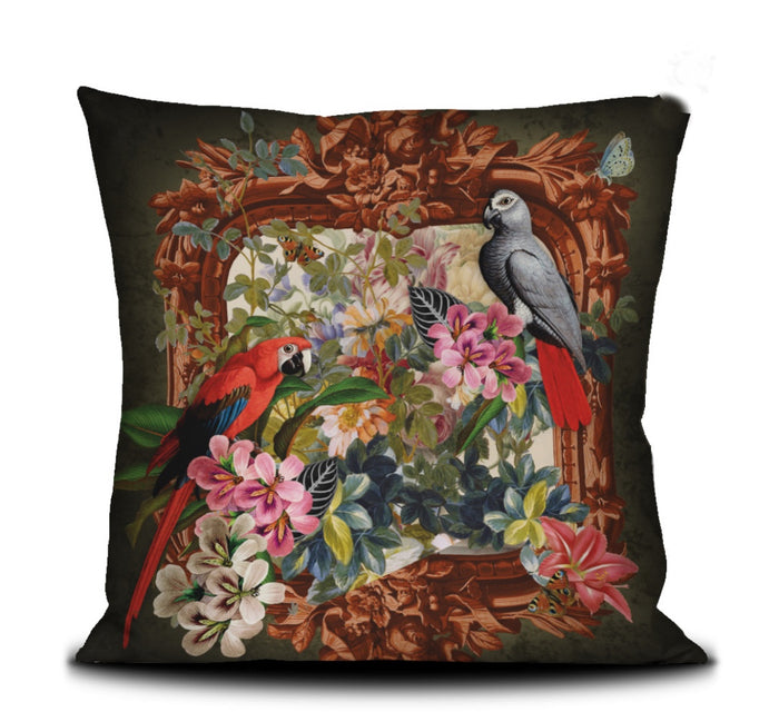 Cushion with Perroquets interior