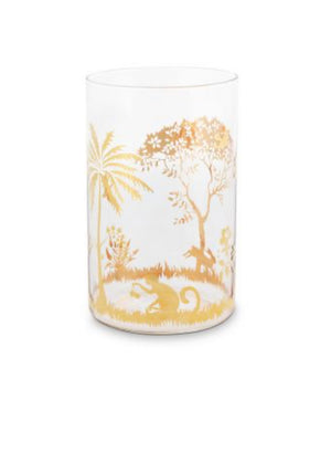 La Majorelle long drink glass with gold decoration