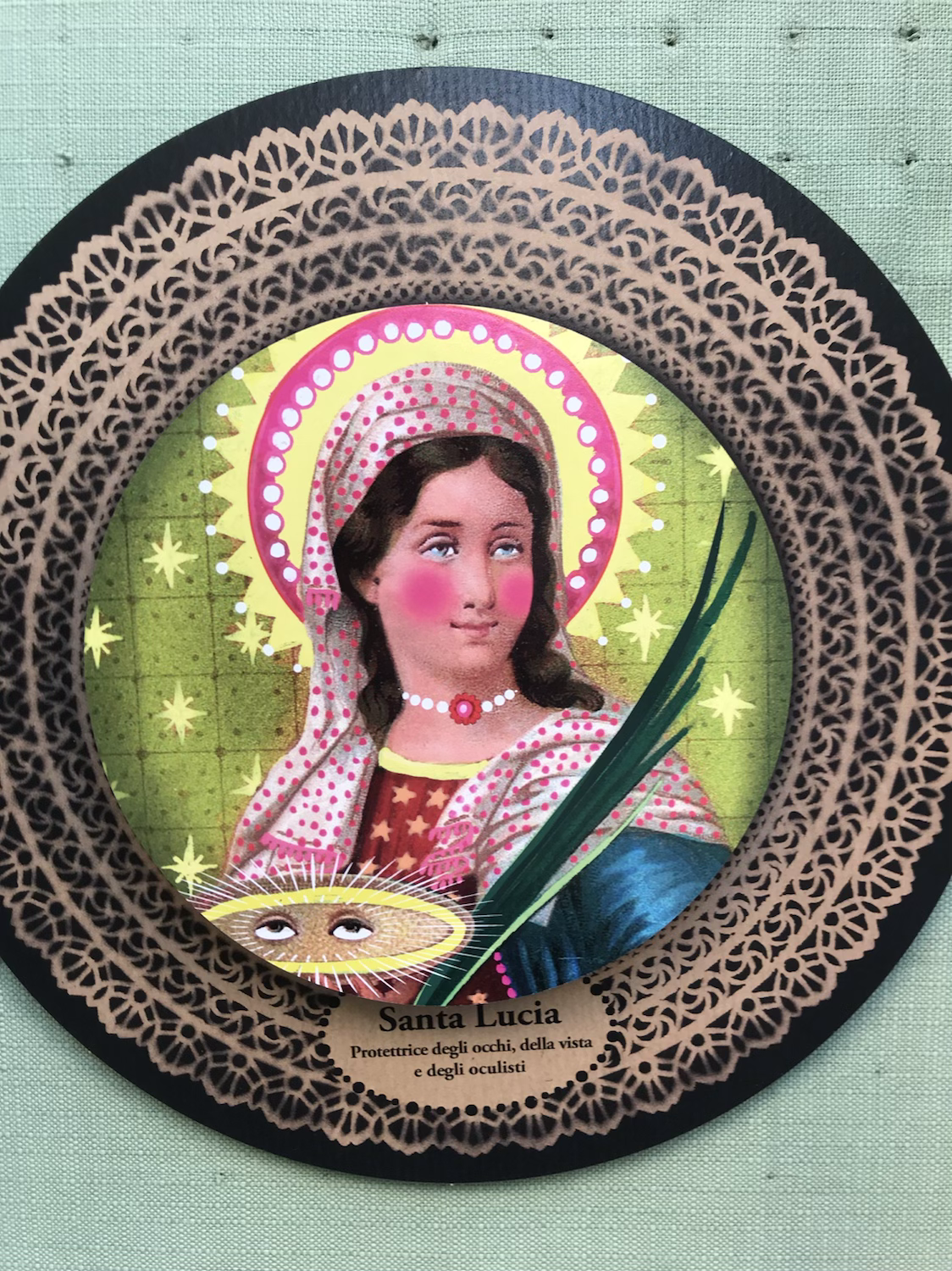 Saint Lucia 21 cm, protector of eyesight and ophthalmologists