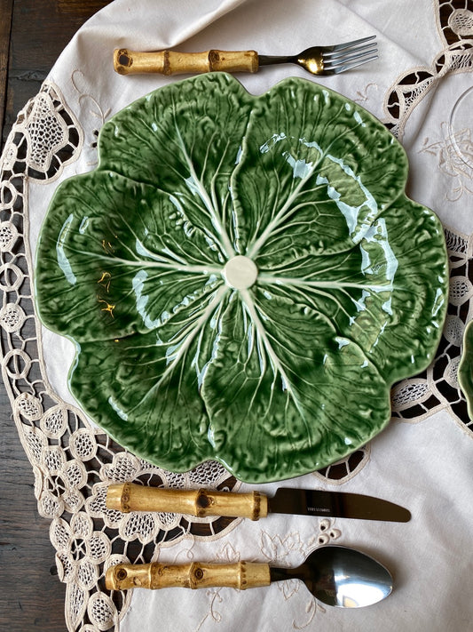 Green Couve ceramic charger