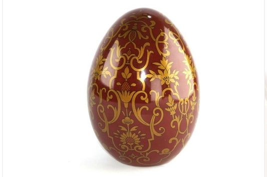Medium burgundy and gold egg