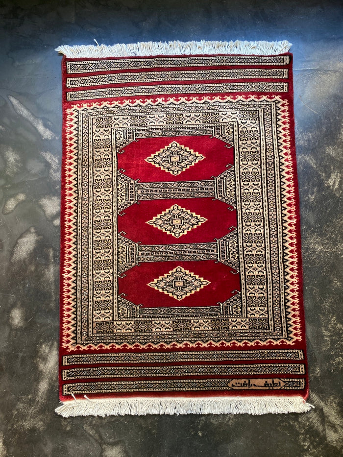Red Boukara carpet