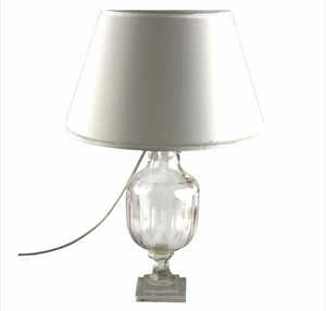 Lampe en cristal 39 cm sans abat-jour
