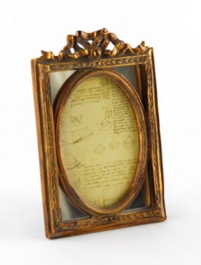 Golden frame with mirror