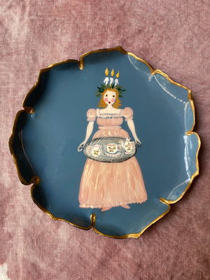 Light blue bread plate made to order