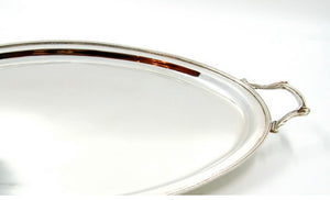 Oval tray in Sheffield 48 x 24 cm