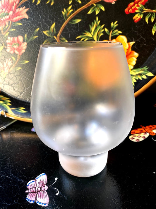 Satin cognac glass
